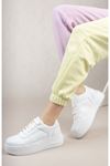 Poly Sole Mekval Stitching White Sneakers