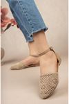 Ankle Strap Knit Mink Babet