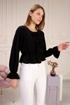 Women's Blouse with Ruffled Chest