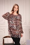 Leopard Print Plus Size Women's Blouse