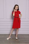 Girl's Dress with Pocket Flap