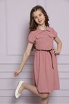Girl's Dress with Pocket Flap