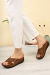 Orthopedic Sole Cross Band Laser Women's Slippers