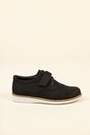 Velcro Orthopedic Thermo Sole Black Suede Boys' Shoes