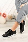 Black on Black Stripe Sneakers