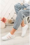 White Side Powder Stripe Sneakers