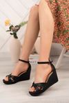 Poly Sole Back Closed Black Skin Sandals
