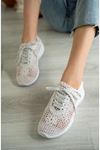 White Sneakers with Braided Laces