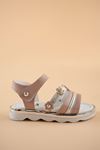 Termo Taban Papatya Model Pudra Kız Bebe Sandalet