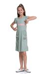 Girl's Dress with Printed Pockets