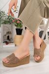 Filled Heel Single Band Knit Women's Slippers