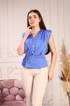Women's Blouse with Metal Detail