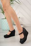 Padded Insole Ankle Buckle Black IRM Tree Bark Shoes