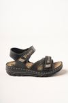 Double Velcro Black Sandals for Boys