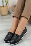 Orthopedic Padded Laser Black Women's Shoes