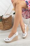 Padded White Skin Women's Shoes