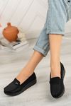Padded Sole Orthopedic Pad Black Denim Women's Shoes