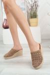 Padded Insole Plaid Knit Closed Toe Mink Women's Slippers