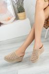 Padded Insole Plaid Knit Closed Toe Women's Slippers