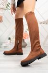 Thermo Sole Taba Suede Long Stretch Boots