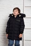 Boy's Inflatable Coat with Hood and Wool Inside