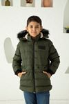 Boy's Inflatable Coat with Hood and Wool Inside