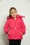 Woolen Girl's Coat with Belt