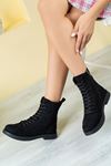 Thermo Sole Black Suede Boots