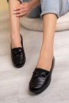 Padded Orthopedic Black Shoes