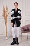 Striped Belted Women's Sweater Cardigan