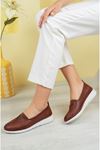 Padded Sole Orthopedic V Rubberized Tan Skin Women's Shoes