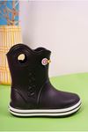 Eva Sole Black Children's Snow Boots