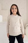 Girl's Knit Sweater with Pocket Detail