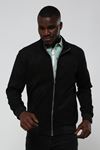 Lined Suede Men's Coat with Elasticized Bottom