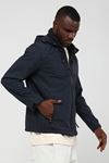 Men's Coat with Fleece Hood