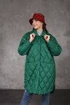 Lined Women's Inflatable Coat with Square Pockets