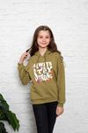 Hooded Printed Girl's Sweat