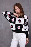 Flower Patterned Women's Sweater