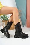 Button Model Black Parachute Snow Boots