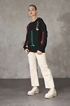 Women's Knit Sweater with Embroidery