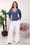 Buttoned Short Women's Knitwear Cardigan