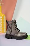 V Zipper Platinum Children's Postal Boots