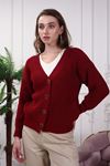 Buttoned Short Women's Knitwear Cardigan