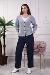 Buttoned Short Women's Knitwear Cardigan