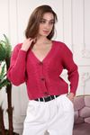 Buttoned Short Women's Knitwear Cardigan