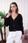 Buttoned Short Women's Knitwear Cardigan