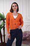 Buttoned Short Women's Knitwear Cardigan