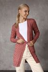 Belted Knit Patterned Women's Sweater Cardigan