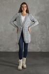 Belted Knit Patterned Women's Sweater Cardigan