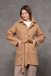 Boucle Belted Women's Coat